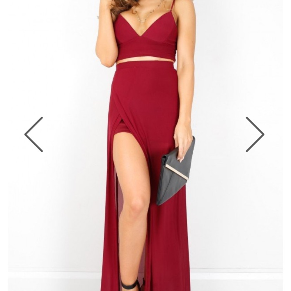 Two Piece Showpo Red Dress
